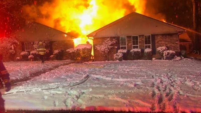 A man was killed in a house fire on Sherman Drive in Marshall, Texas on Monday, Jan. 11, 2021.