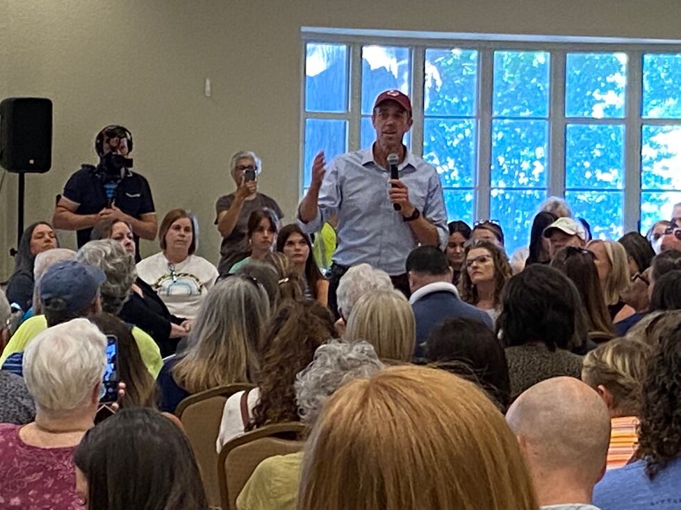 O’Rourke spoke to the public at The Forum as part of his Drive for Texas townhall campaign.