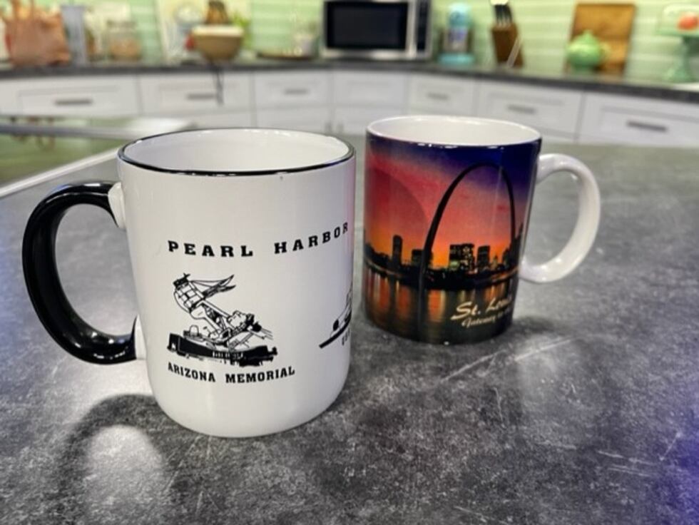 These are two of dozens of mugs Jeff got at an estate sale.