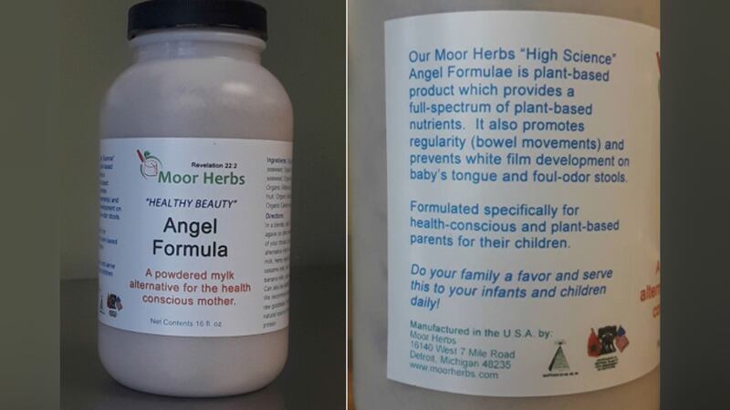 Moor Herbs' “Angel Formula” was sold through the company’s Detroit retail store and online. It...