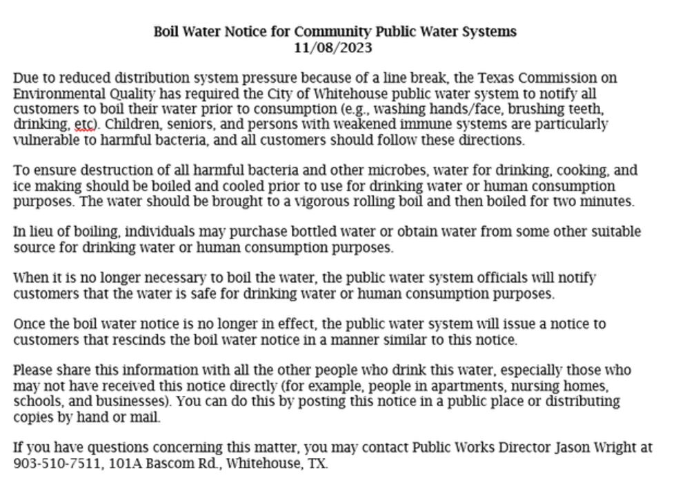 At just before 5 p.m. today, a company working to install fiber along Hwy 110N hit an 8" water...