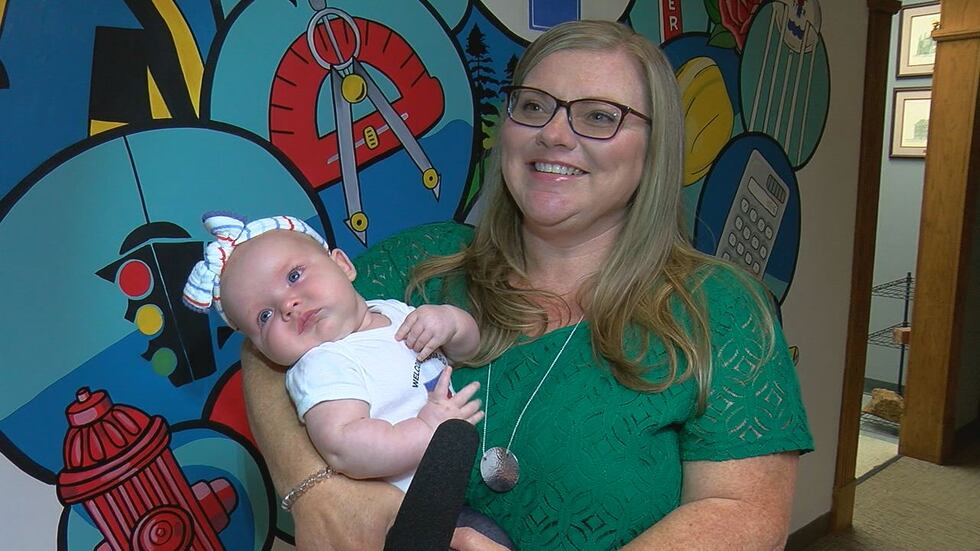 Katie Dietz and her baby are among the program's participants.