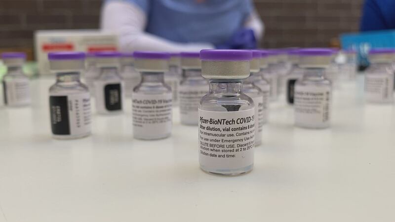 Partial batch of Pfizer's COVID-19 vaccines offered at Longview High School.