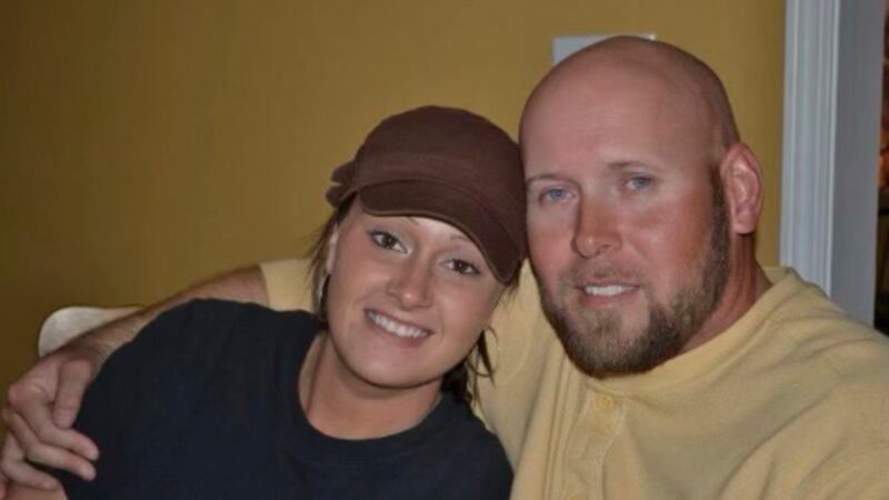 This fall 2010 family photo shows Aaron James and his wife, Meagan, before his June 2021...
