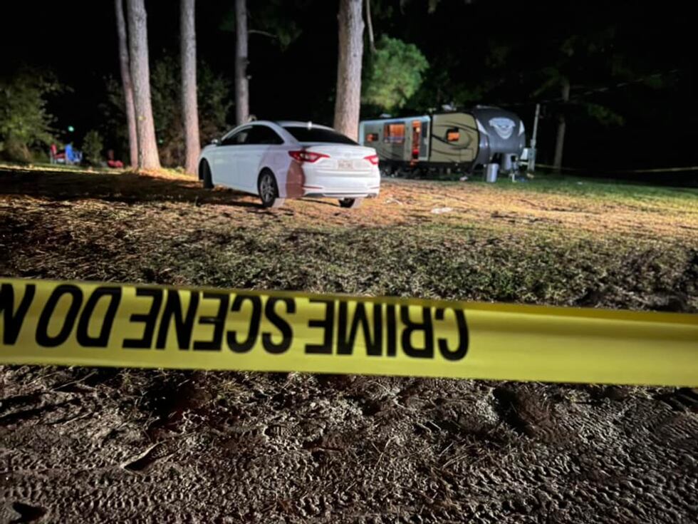 The HCSO said a camper had been intentionally set fire.