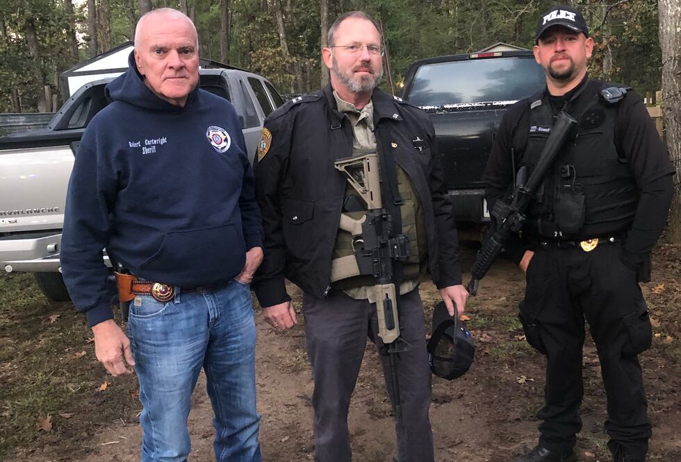 San Augustine Sheriff Robert Cartwright, District Attorney Paul Robbins, and San Augustine...