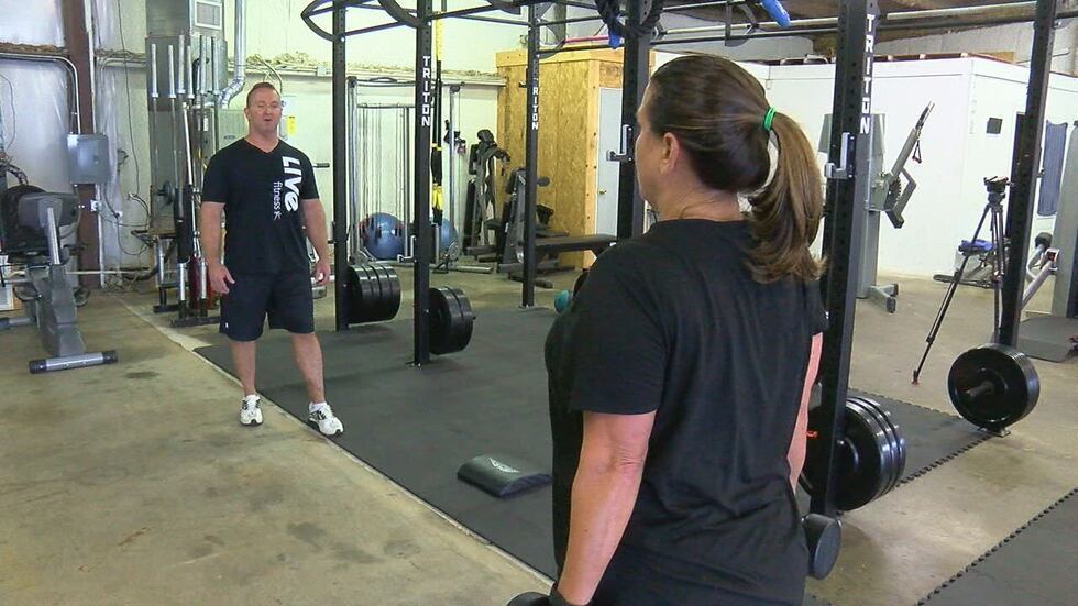 Live Fitness owner Paul Hildreth helps each participant develop goals for their workout....