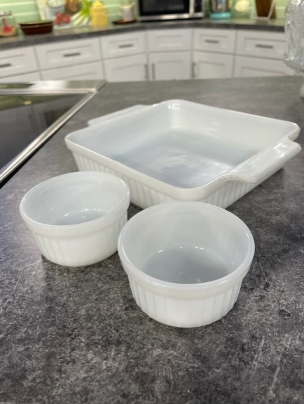 Steph says the small dishes are called ramekins.