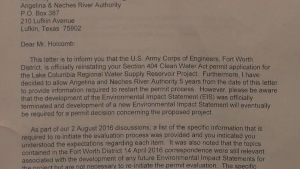 Kelley Holcomb, general manager of Angelina and Neches River Authority (ANRA) will provide...