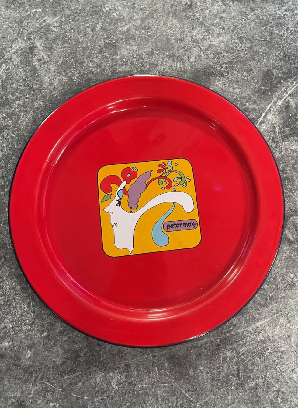 Peter Max 1970s enamel tray