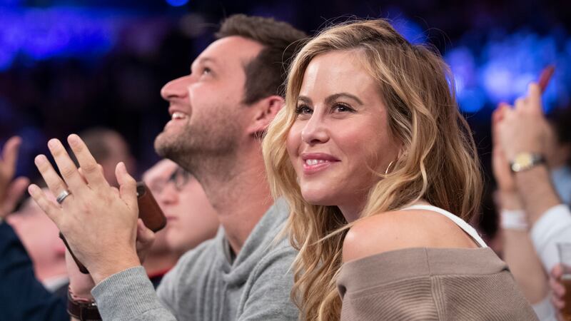 FILE - Olympic gold medalist Tara Lipinski and her husband, Todd Kapostasy, announced...