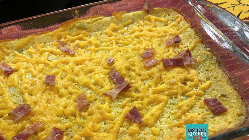 Kicked-up corn casserole by Mama Steph