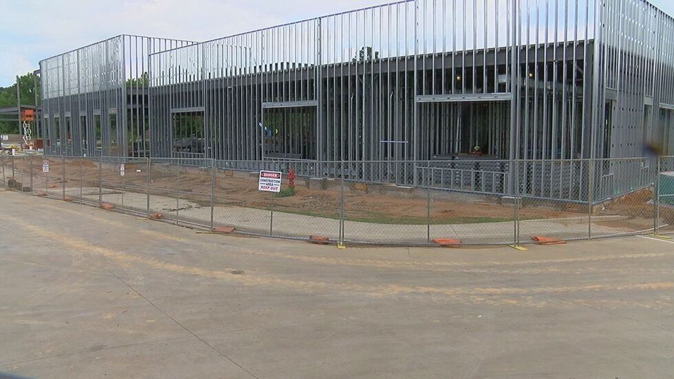 Work continues on a new building at Tyler Classical Academy on Thursday. The charter school is...