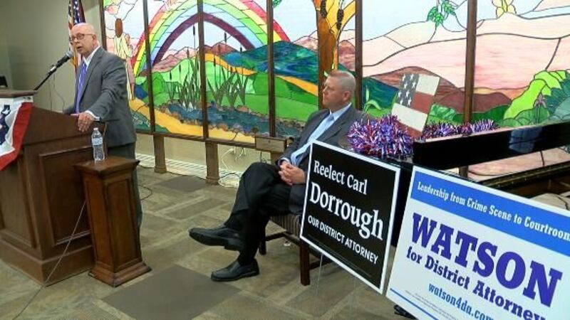 The candidates at a political forum in Longview. Photo by Jamey Boyum KLTV.