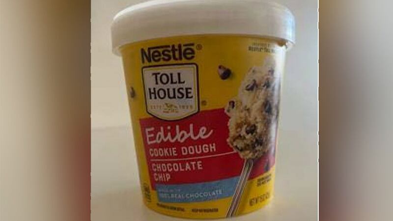 A limited quantity of Nestle Toll House Edible Chocolate Chip Cookie Dough is being recalled...