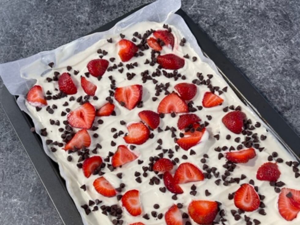 frozen yogurt bark