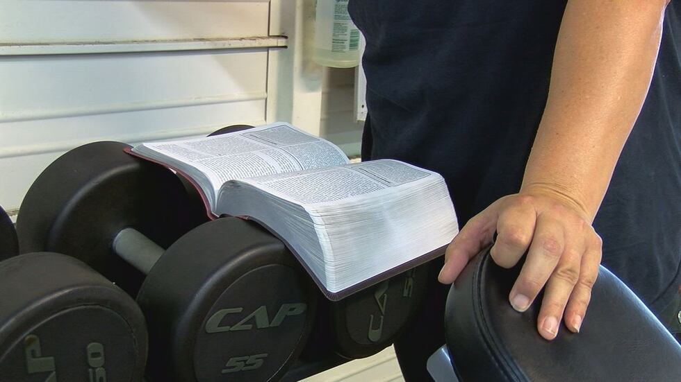 Clergy of various denominations lead a short devotional. (Source: KLTV staff)