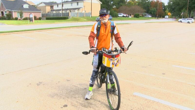 Cody Anderson bikes for charity.