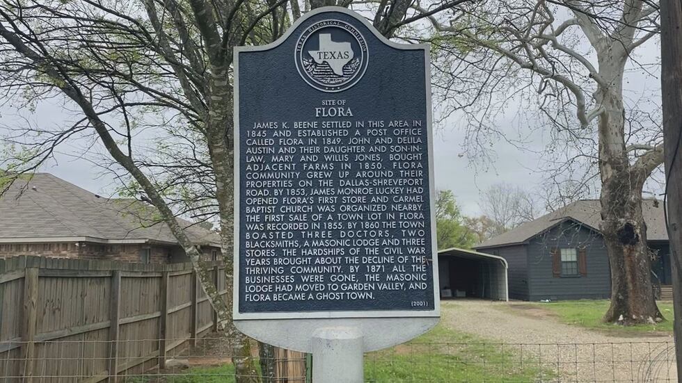 In 2001, the Texas Historical Commission put this marker up on Old Mineola Highway.