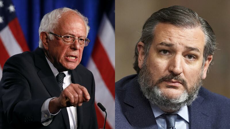 Cruz split with Sen. John Cornyn in a vote to expand paid sick days for railroad workers in a...