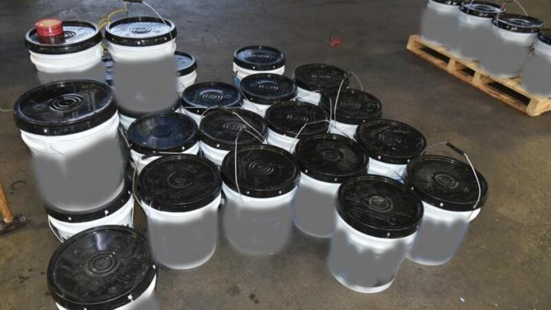 Containers filled with 1,234 pounds of
methamphetamine seized by CBP officers at World Trade...